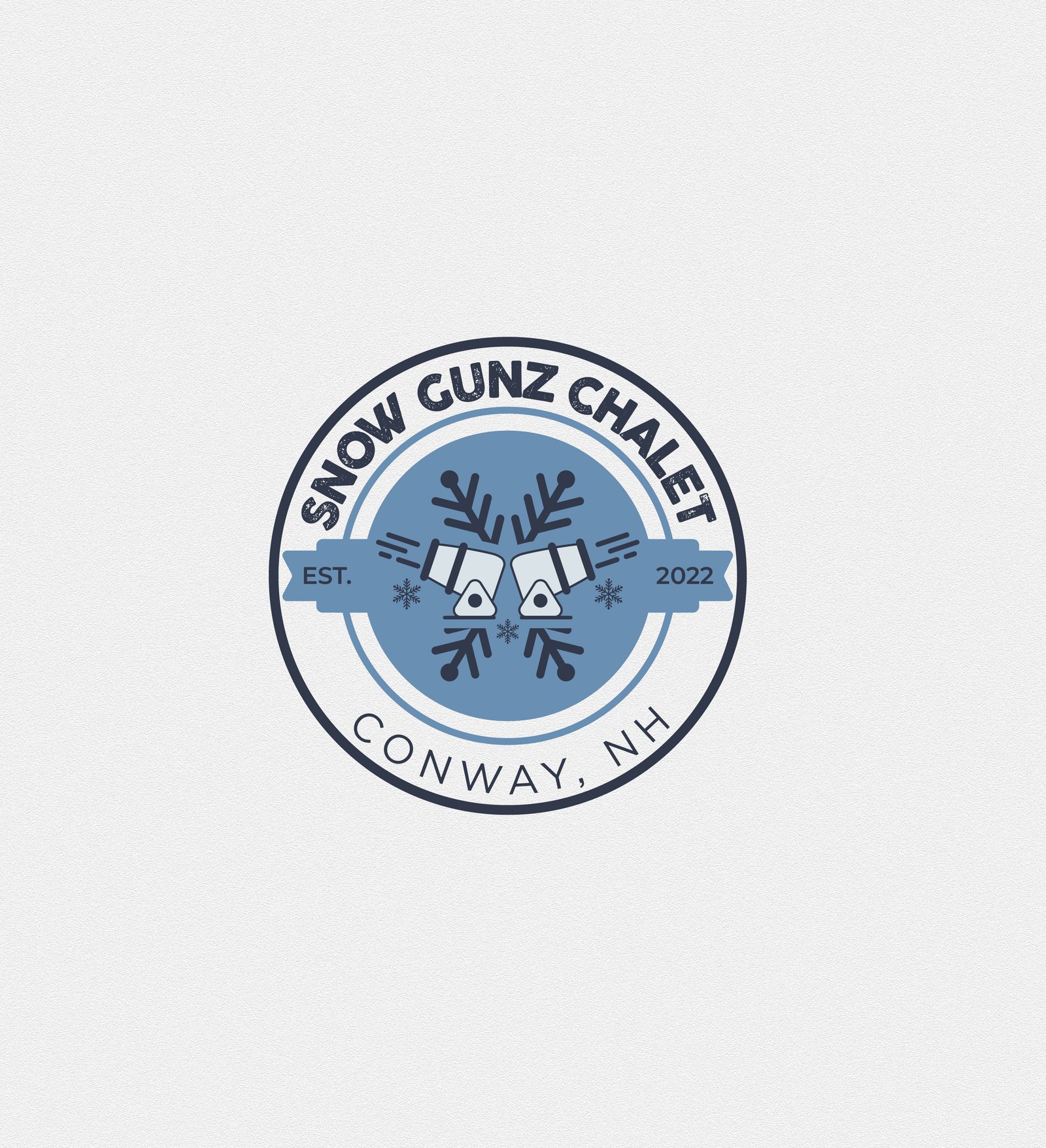 Ski chalet badge logo